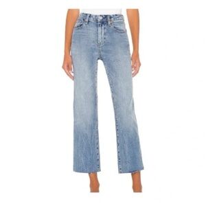 Blank NYC Womens Baxter Ribcage Straight Leg Jeans Raw Hem Medium Wash Jeans 29